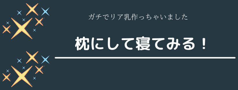 枕にして寝てみる